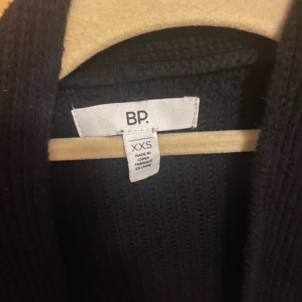 BP Black Ribbed Open Front Cardigan - Picture 3 of 4
